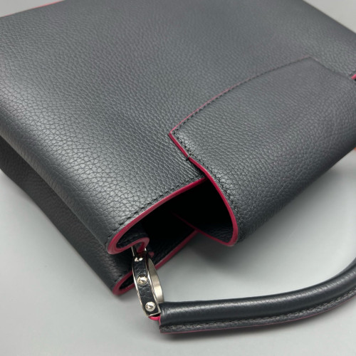 Louis Vuitton Capucines PM Calfskin Blue Black