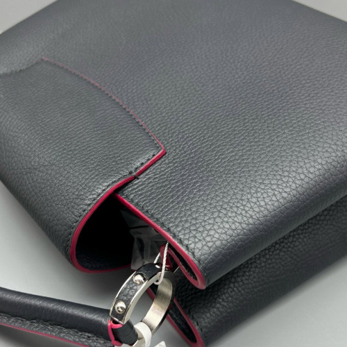 Louis Vuitton Capucines PM Calfskin Blue Black