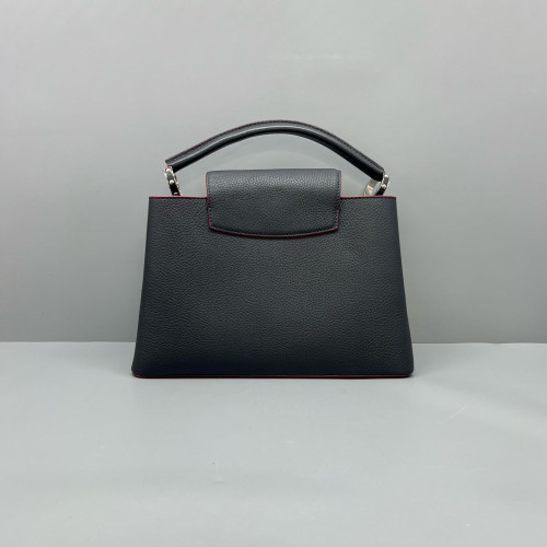 Louis Vuitton Capucines PM Calfskin Blue Black