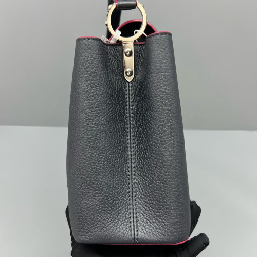 Louis Vuitton Capucines PM Calfskin Blue Black
