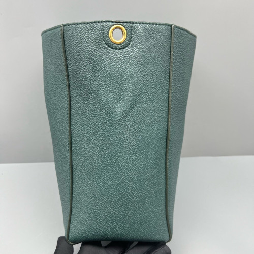 Celine Sangle Small Bucket Bag Grained Calfskin Green