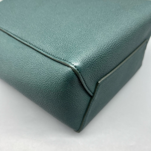 Celine Sangle Small Bucket Bag Grained Calfskin Green
