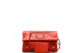 Balenciaga City Clutch Arena Lambskin Red