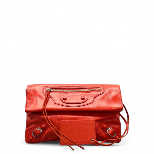 Balenciaga City Clutch Arena Lambskin Red