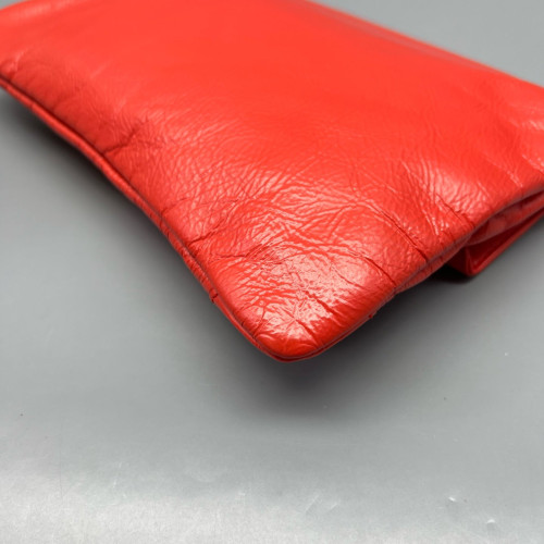 Balenciaga City Clutch Arena Lambskin Red