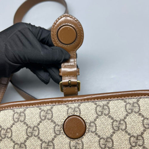 Gucci Accordion Bag GG Monogram Calfskin Brown Gucci Accordion Bag GG Monogram Calfskin Brown