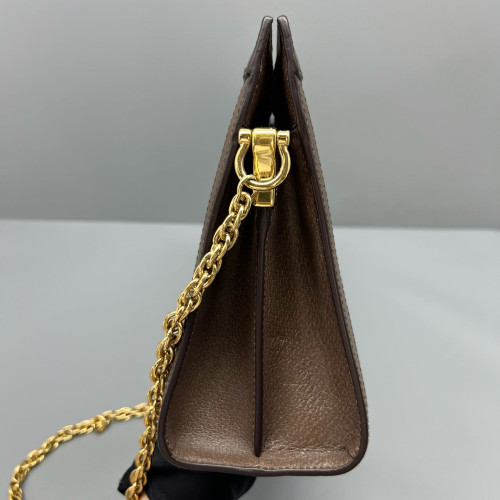 Gucci Web Medium Ophidia Chain Shoulder Bag GG Supreme Monogram Beige Ebony Brown Gucci Web Medium Ophidia Chain Shoulder Bag GG Supreme Monogram Beige Ebony Brown
