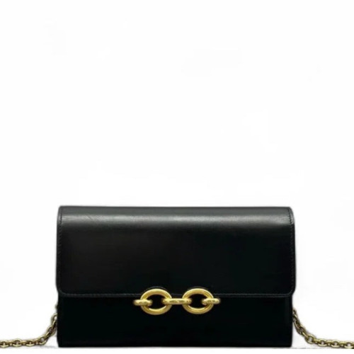 Yves Saint Laurent Le Maillon Satchel Calfskin Black