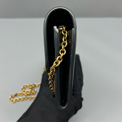 Yves Saint Laurent Le Maillon Satchel Calfskin Black