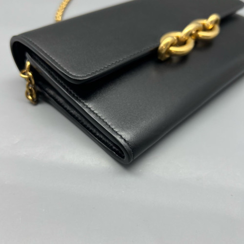 Yves Saint Laurent Le Maillon Satchel Calfskin Black