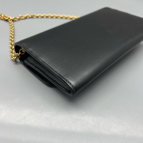 Yves Saint Laurent Le Maillon Satchel Calfskin Black