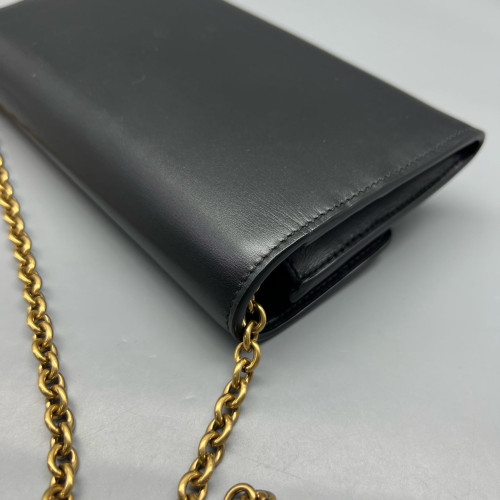 Yves Saint Laurent Le Maillon Satchel Calfskin Black