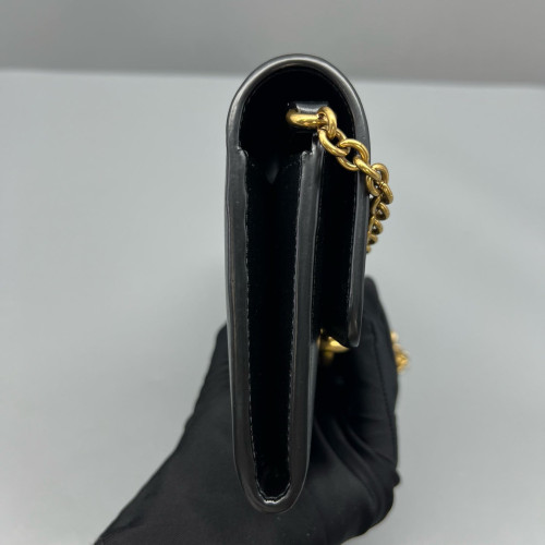 Yves Saint Laurent Le Maillon Satchel Calfskin Black
