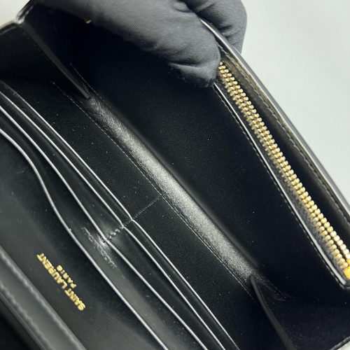 Yves Saint Laurent Le Maillon Satchel Calfskin Black