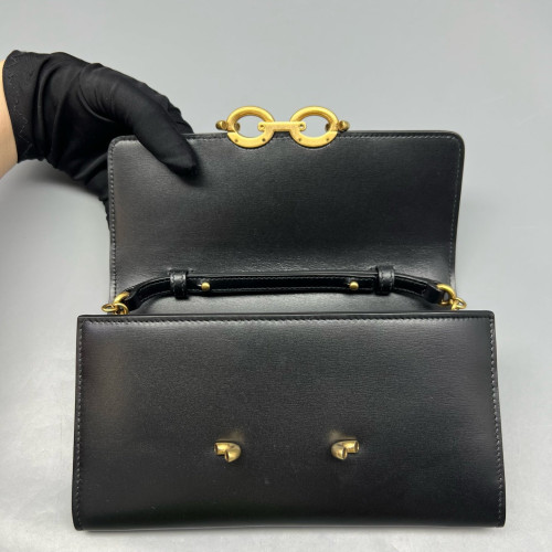 Yves Saint Laurent Le Maillon Satchel Calfskin Black