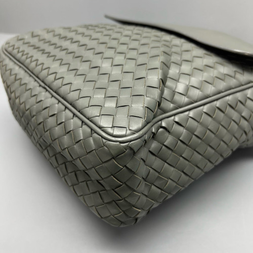 Bottega Veneta Messenger Lambskin Intrecciato Nappa Dark Grey Bottega Veneta Messenger Lambskin Intrecciato Nappa Dark Grey