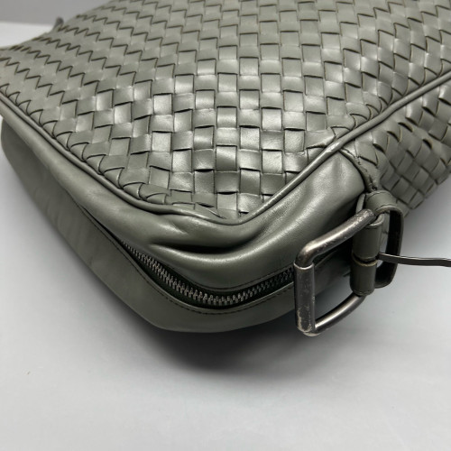 Bottega Veneta Messenger Lambskin Intrecciato Nappa Dark Grey Bottega Veneta Messenger Lambskin Intrecciato Nappa Dark Grey