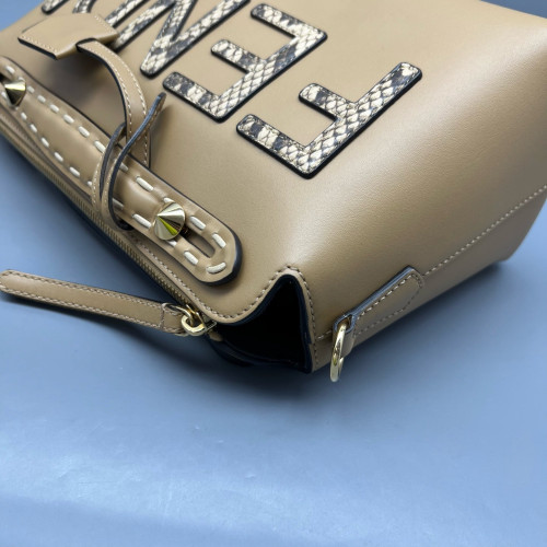 Fendi By The Way Medium Snakeskin Smooth Calfskin Beige