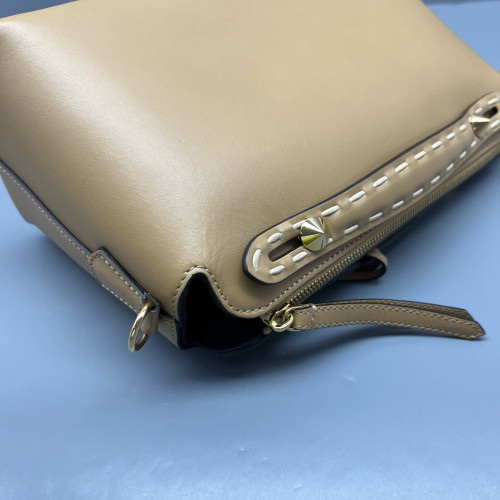 Fendi By The Way Medium Snakeskin Smooth Calfskin Beige