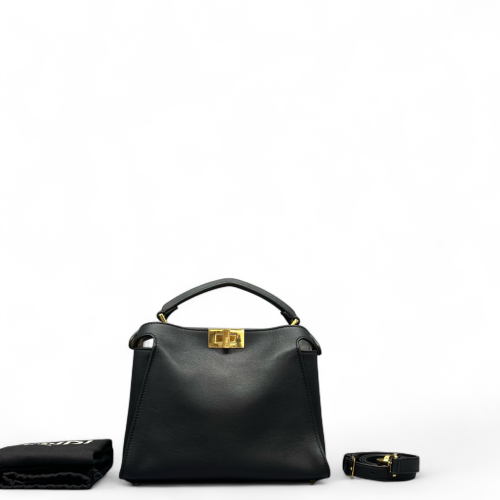 Fendi Peekaboo I See U Small Smooth Calfskin Black