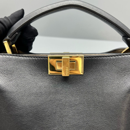 Fendi Peekaboo I See U Small Smooth Calfskin Black