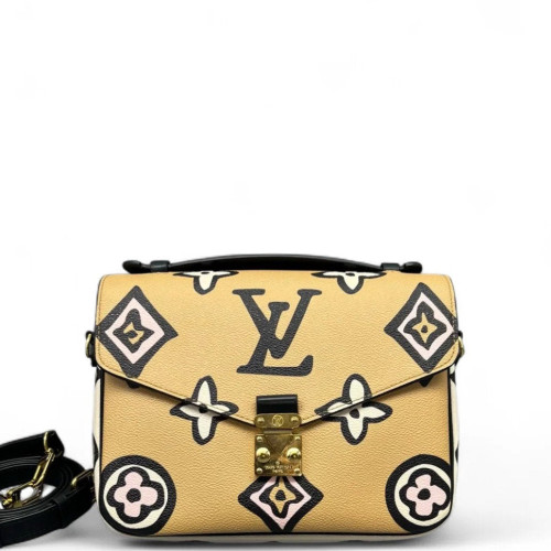 Louis Vuitton Pochette Metis Monogram Craggy Beige Black Pink