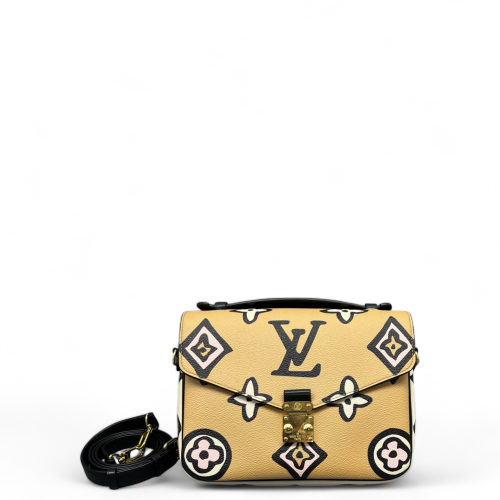 Louis Vuitton Pochette Metis Monogram Craggy Beige Black Pink