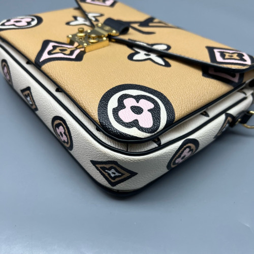 Louis Vuitton Pochette Metis Monogram Craggy Beige Black Pink