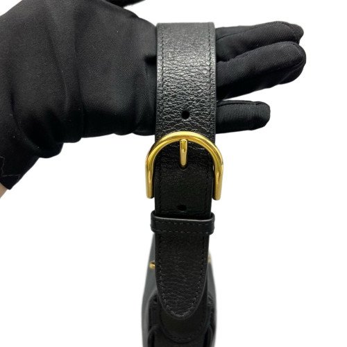 Gucci Mini Aphrodite Grained Calfskin Black