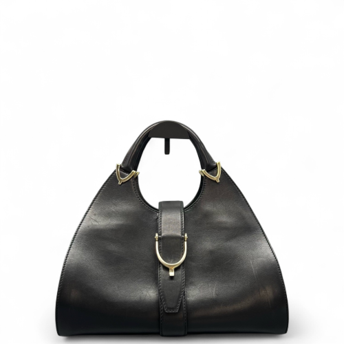 Gucci Medium Soft Stirrup Tote Calfskin Black