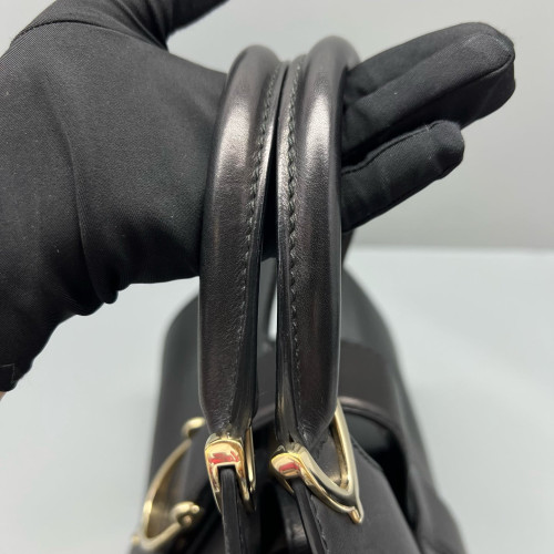Gucci Medium Soft Stirrup Tote Calfskin Black