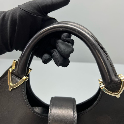 Gucci Medium Soft Stirrup Tote Calfskin Black