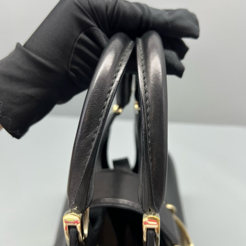 Gucci Medium Soft Stirrup Tote Calfskin Black