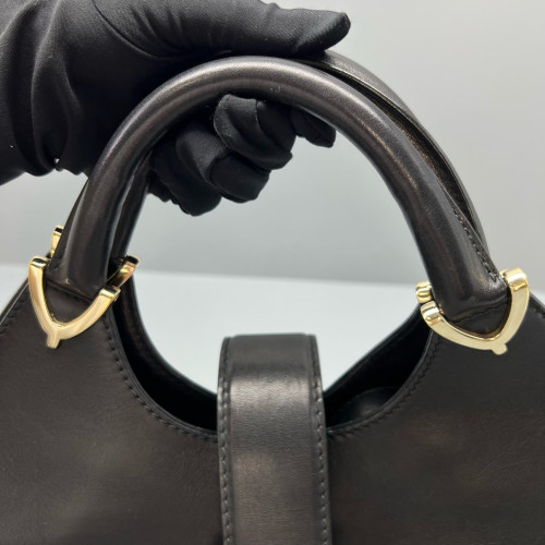 Gucci Medium Soft Stirrup Tote Calfskin Black