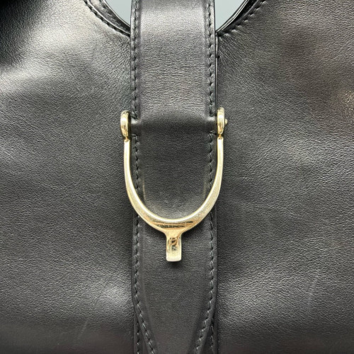 Gucci Medium Soft Stirrup Tote Calfskin Black