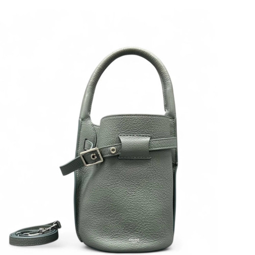 Celine Nano Big Bag Bucket Grained Calfskin Slate Blue Celine Nano Big Bag Bucket Grained Calfskin Slate Blue