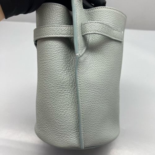Celine Nano Big Bag Bucket Grained Calfskin Slate Blue Celine Nano Big Bag Bucket Grained Calfskin Slate Blue