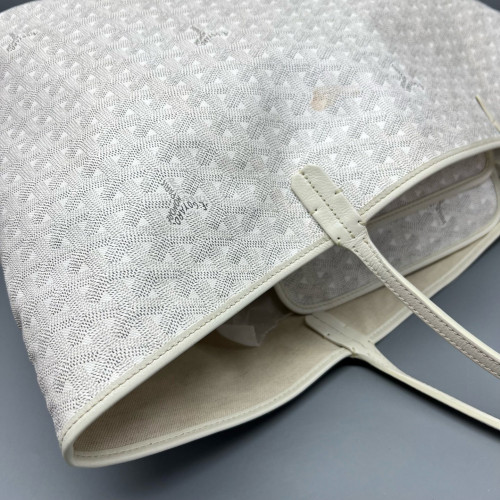 Goyard Saint Louis GM Goyardine White Grey
