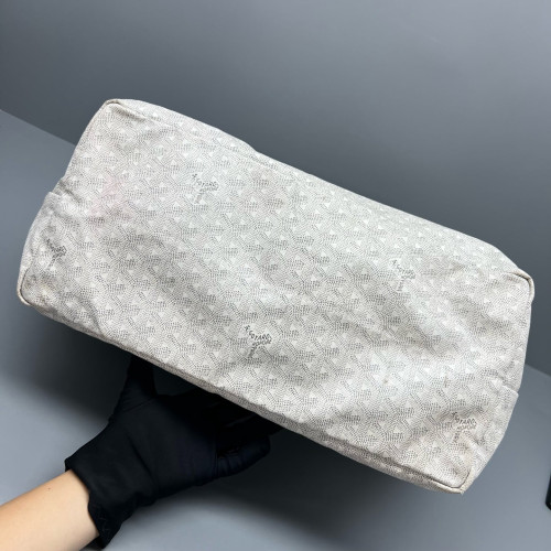 Goyard Saint Louis GM Goyardine White Grey