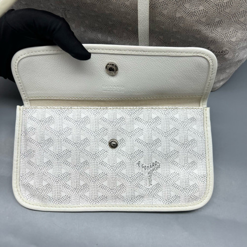 Goyard Saint Louis GM Goyardine White Grey