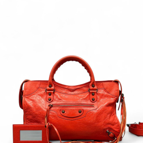 Balenciaga Medium City Arena Lambskin Red Balenciaga Medium City Arena Lambskin Red
