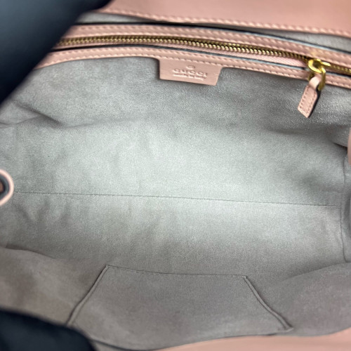Gucci Bamboo Lady Lock Bamboo Top Handle Bag Calfskin Pink