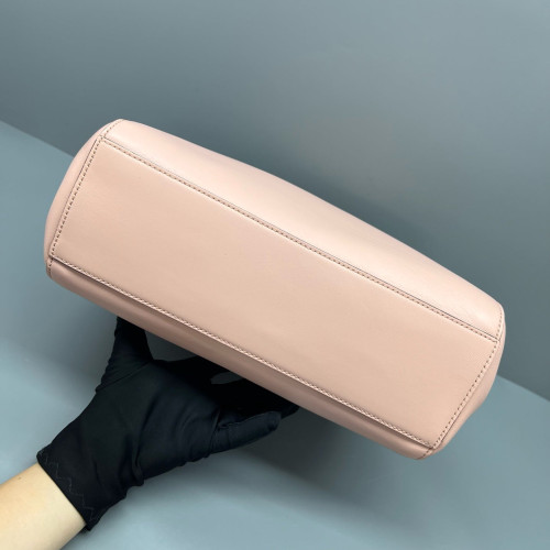 Gucci Bamboo Lady Lock Bamboo Top Handle Bag Calfskin Pink