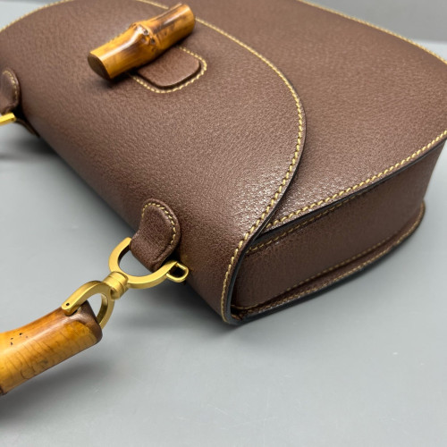 Gucci Bamboo Bamboo 1947 Medium Grained Calfskin Tan Gucci Bamboo Bamboo 1947 Medium Grained Calfskin Tan