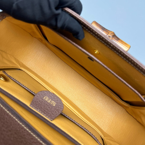 Gucci Bamboo Bamboo 1947 Medium Grained Calfskin Tan Gucci Bamboo Bamboo 1947 Medium Grained Calfskin Tan