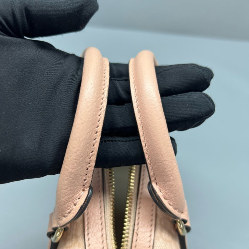 Gucci Boston Bag GG Supreme Monogram Calfskin Pink