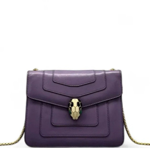 Bvlgari Small Serpenti Forever Shoulder Bag Smooth Calfskin Purple