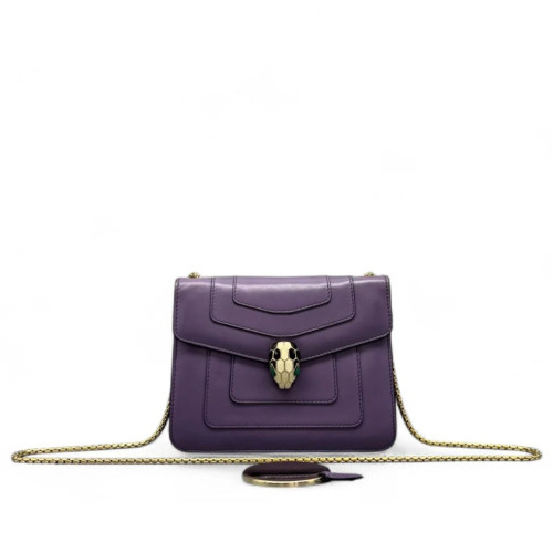 Bvlgari Small Serpenti Forever Shoulder Bag Smooth Calfskin Purple