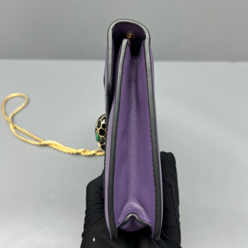 Bvlgari Small Serpenti Forever Shoulder Bag Smooth Calfskin Purple