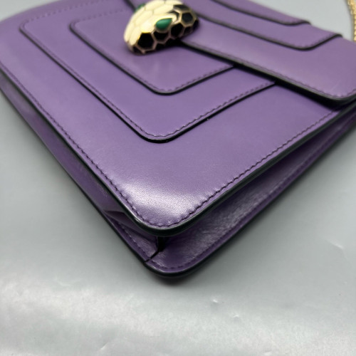 Bvlgari Small Serpenti Forever Shoulder Bag Smooth Calfskin Purple